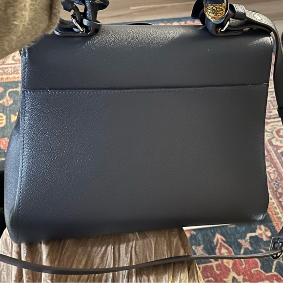 ✨Delvaux Brillant MM Midnight Blue Handbag - Picture 5 of 11